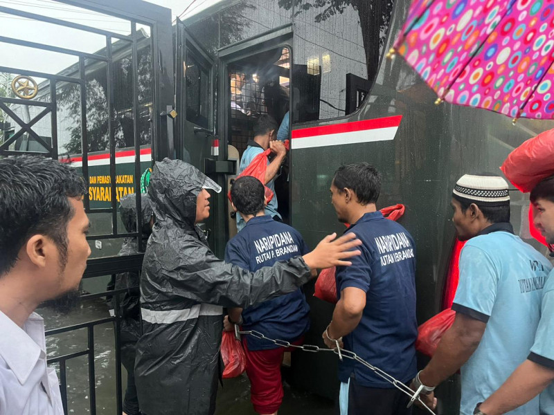 Rutan Pangkalan Brandan Terendam Banjir, Kanwil Ditjen Pas Sumut Pindahkan 435 WBP