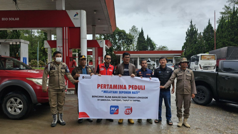 Pertamina Patra Niaga Sumbagut Gerak Cepat Dukung Penanganan Bencana di Tapanuli Utara