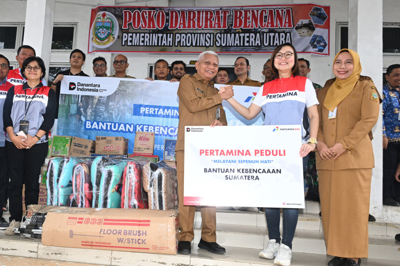Pertagas Salurkan Bantuan untuk Penanganan Korban Bencana di Sumut