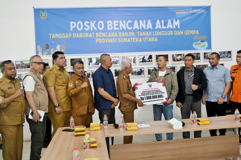 Sumut Terima Bantuan Rp1 Miliar dan Logistik dari Pekanbaru untuk Korban Bencana