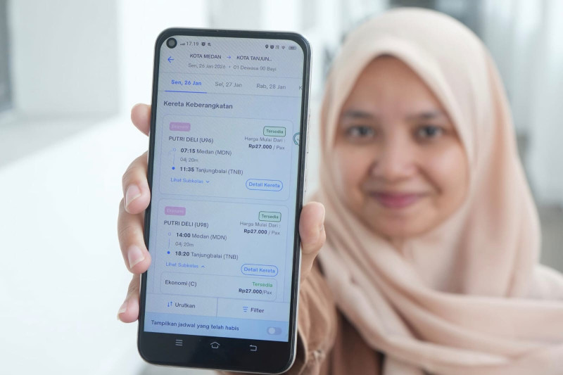 KAI Divre I Sumut Sediakan 5.616 Tempat Duduk Per Hari untuk Mudik Lebaran 2026