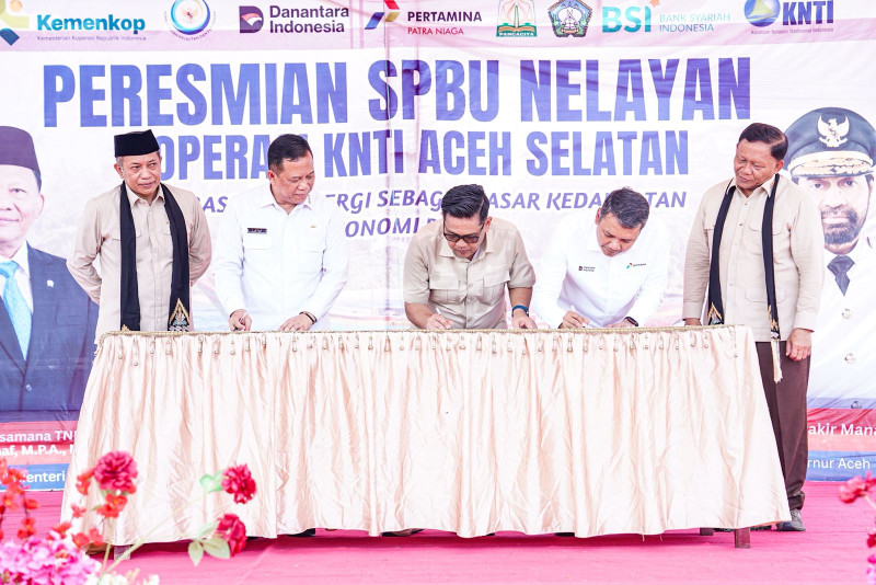 Pertamina Patra Niaga Regional Sumbagut Resmikan SPBU Nelayan 18.237.014 di Aceh Selatan