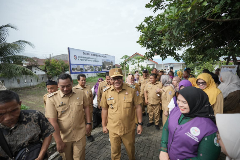Bupati Tinjau Lokasi Pembangunan Puskesmas Medan Krio
