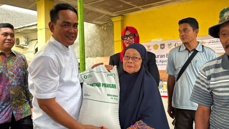 Bulog Sumut Launching Bantuan Pangan Beras di Kota Tebing Tinggi