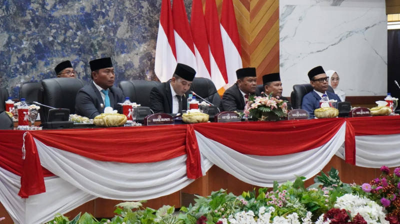 Wabup dan Jajaran DPRD Deli Serdang Saksikan Pidato Kenegaraan Presiden RI dalam Paripurna Istimewa