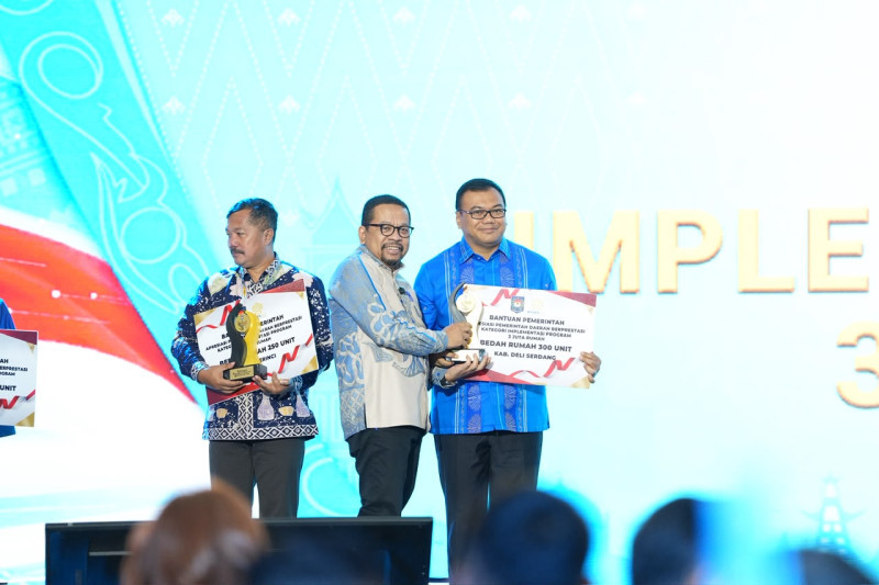 Deli Serdang Raih Terbaik I Implementasi Program Tiga Juta Rumah